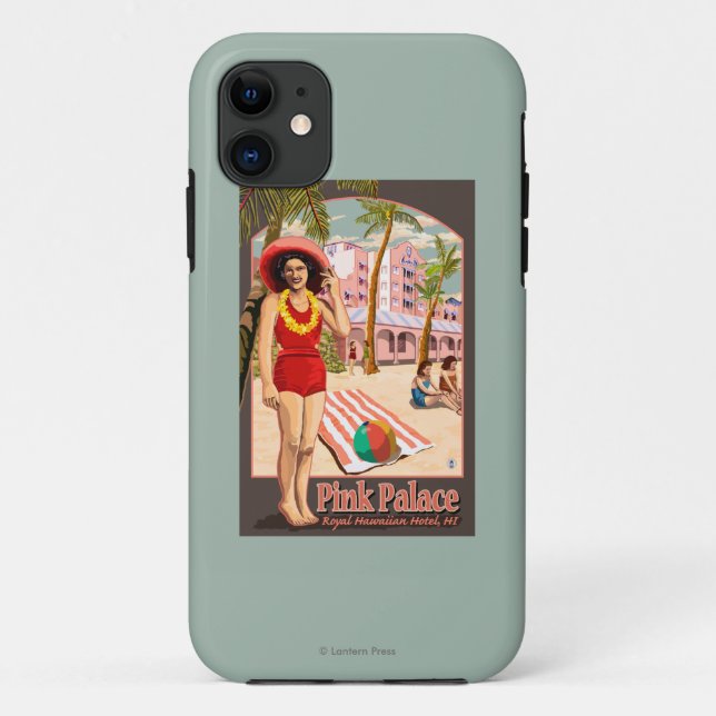 Funda De Case-Mate Para iPhone Hotel hawaiano real en Hawaii (Reverso)