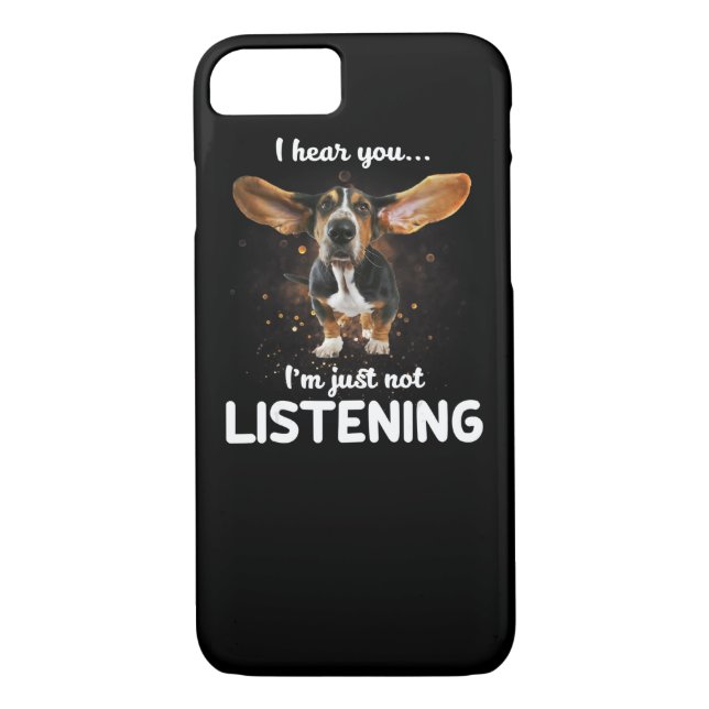 Funda De Case-Mate Para iPhone hound basset oigo que no estás escuchando (Reverso)