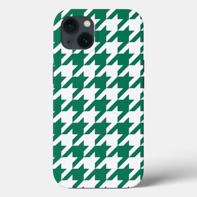Funda De Case-Mate Para iPhone Houndstoth de Emerald Elegant (Reverso )