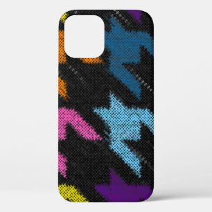 Funda Para iPhone 12 Houndstoth: imitación de lienzo áspero.