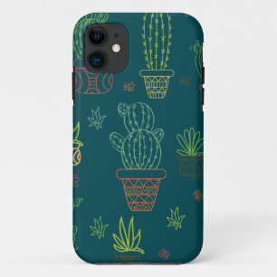 Funda Para iPhone 11 House Plants Cacti Ilustracion Boho Cactus