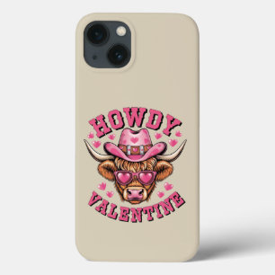 Funda Para iPhone 13 Howdy Valentine Cow Valentines Da&y Coquette Love