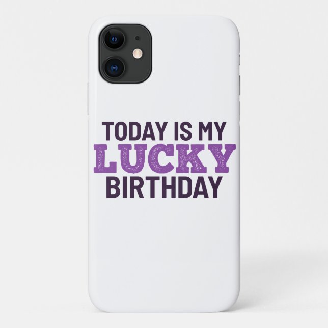Funda De Case-Mate Para iPhone Hoy es mi cumpleaños afortunado (Reverso)