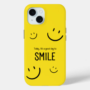 Funda Para iPhone 15 Hoy es un buen día para sonreír Inspiración