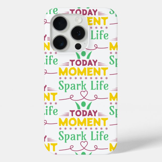 Funda De Case-Mate Para iPhone Hoy, momento, vida de chispa (Reverso )
