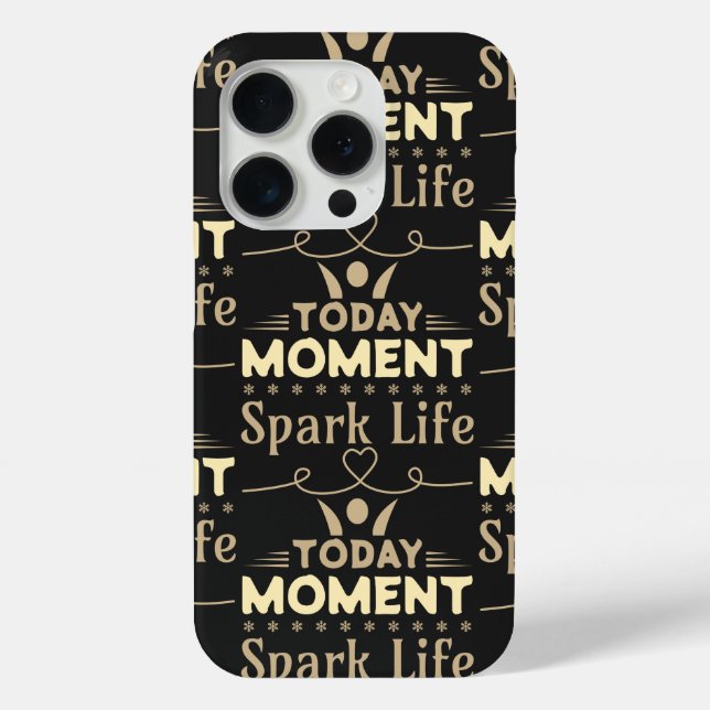 Funda De Case-Mate Para iPhone Hoy, momento, vida de chispa (Reverso )