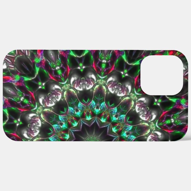 Funda De Case-Mate Para iPhone Hue luminoso en oscuro en caleidoscopio al estilo  (Reverso / Derecho)