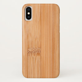 Funda Para iPhone X Huella de bambú marrón claro elegante de Guay