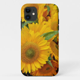 Funda Para iPhone 11 Huella de girasoles amarillos