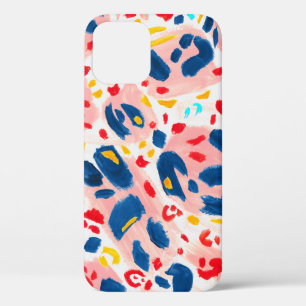 Funda Para iPhone 12 Huella de leopardo: acuarela pintada a mano.
