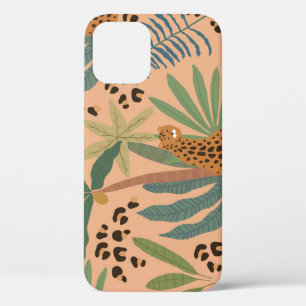 Funda Para iPhone 12 Huella de leopardo de la jungla: patrón sin costur