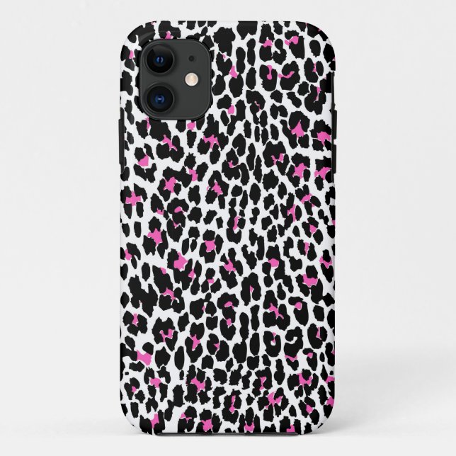 Funda De Case-Mate Para iPhone huella de leopardo rosa (Reverso)