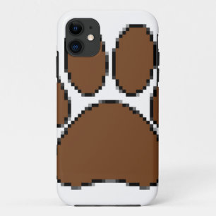 Funda Para iPhone 11 Huella de pata de perro Pixel