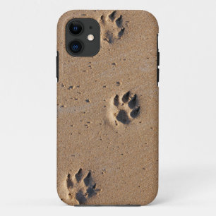 Funda Para iPhone 11 Huellas de pintura animal en la arena