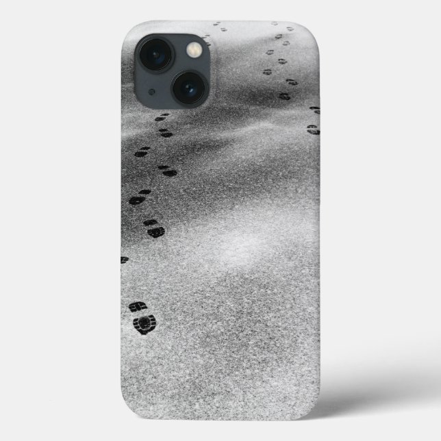 Funda De Case-Mate Para iPhone Huellas en la nieve (Reverso)