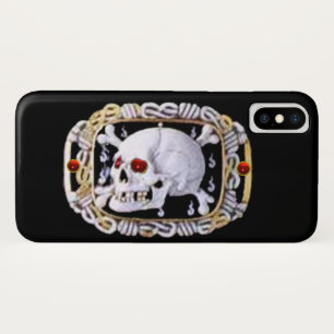 FUNDA PARA iPhone X HUESOS CRUZADOS Y CRUZADOS RUBY RENAISSANCE JEWEL