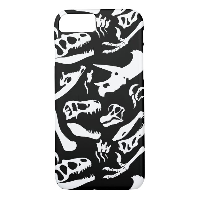 Funda De Case-Mate Para iPhone Huesos de dinosaurio (negro) (Reverso)