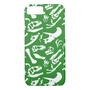 Funda Para iPhone 8/7 Huesos de dinosaurio (verde)