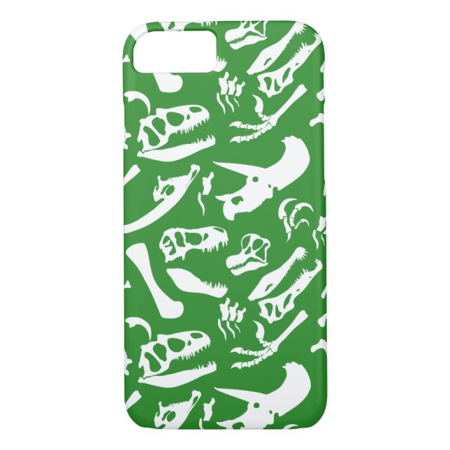 Funda De Case-Mate Para iPhone Huesos de dinosaurio (verde) (Reverso)
