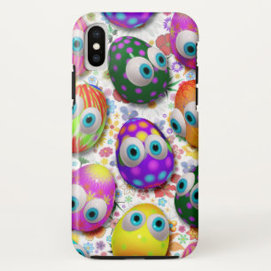 Funda Para iPhone X Huevos de Pascua lindos y divertidos dibujos anima