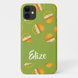Funda Para iPhone 11 Huevos en cesta marrón en verde