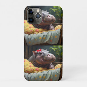 Funda Para iPhone 11 Pro "Huggles de la mañana: El bebé Hippo se despierta