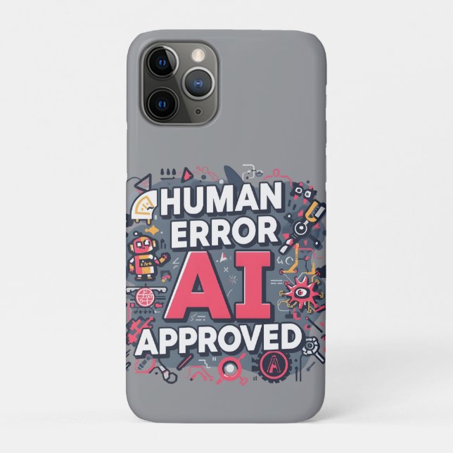 Funda De Case-Mate Para iPhone Human Error AI Approved Digital Art (Reverso)