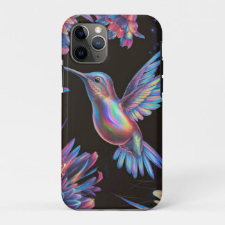 Funda Para iPhone 11 Pro Hummingbird Cute Floral
