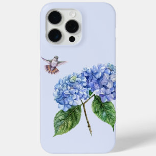 Funda Para iPhone 15 Pro Max Hummingbird e Hydrangea