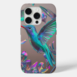 Funda Para iPhone 15 Pro Hummingbird estético floral