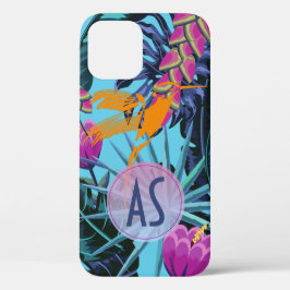 Funda Para iPhone 12 Hummingbird Monograma Tropical