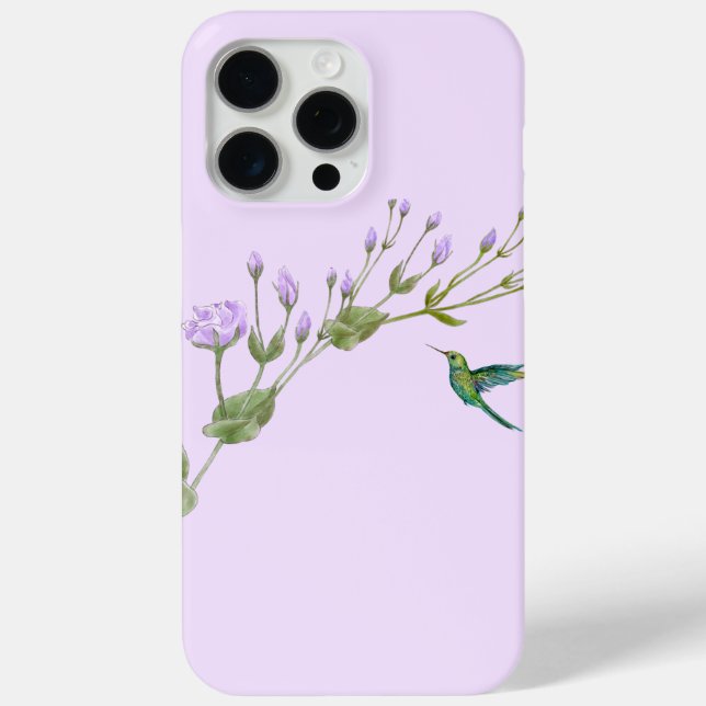 Funda De Case-Mate Para iPhone Hummingbird y Lisianthus (Reverso )
