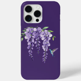 Funda Para iPhone 15 Pro Max Hummingbird y Wisteria