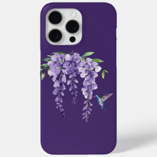 Funda Para iPhone 15 Pro Max Hummingbird y Wisteria