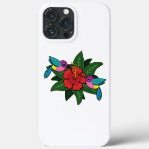 Funda Para iPhone 13 Pro Max Hummingbirds tierno en el Personalizado de flores