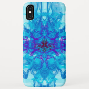 Funda Para iPhone XS Max HUMO AZUL - Arte Fractal -
