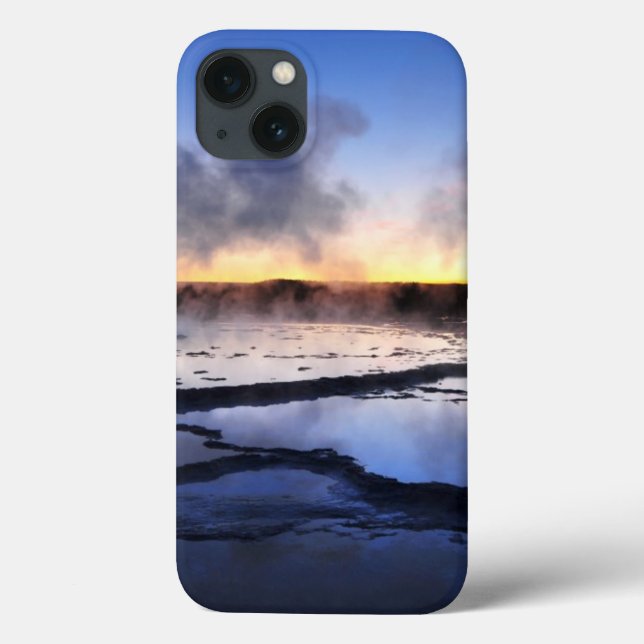 Funda De Case-Mate Para iPhone Humo geyser al atardecer (Reverso)