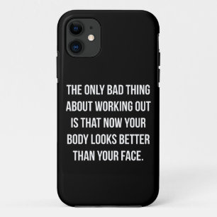 Funda Para iPhone 11 Humor de entrenamiento - cuerpo vs cara - Divertid