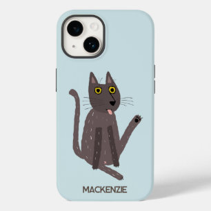 Funda Para iPhone 14 De Case-Mate Humor de gato divertido personalizado