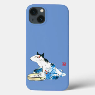 Funda Para iPhone 13 Humorístico baño de gato japonés