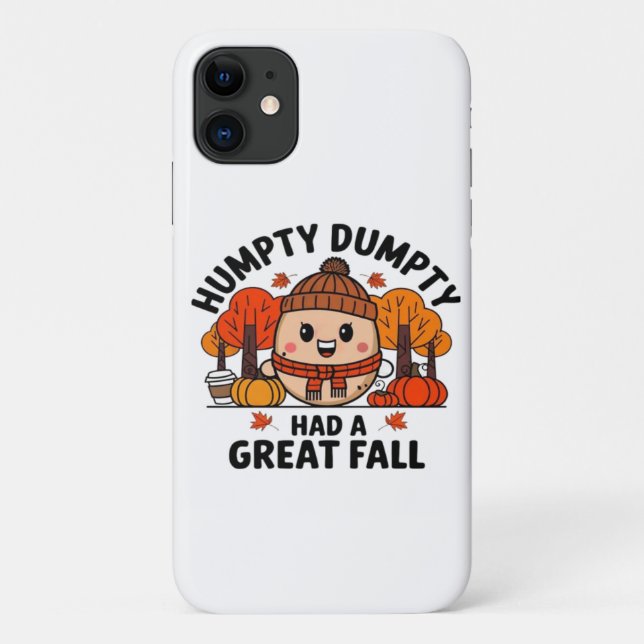 Funda De Case-Mate Para iPhone Humpty Dumpty, Gracioso Día de Gracias (Reverso)
