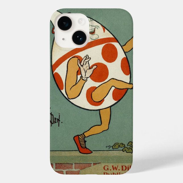 Funda De Case-Mate Para iPhone Humpty Dumpty, Vintage Mother Goose Nurserme Rhyme (Reverso )