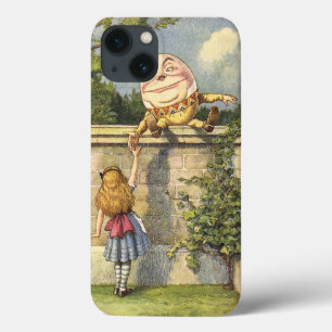 Funda Para iPhone 13 Humpty Dumpty y Alicia a través del espejo