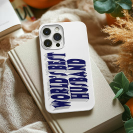 Funda Para iPhone 13 Husband with dark blue text 