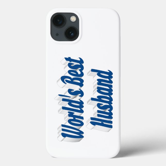 Funda De Case-Mate Para iPhone Husband with sea blue text  iPhone case (Reverso)