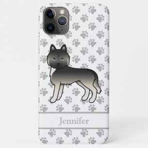 Funda Para iPhone 11 Pro Max Husky Siberiano Agouti Perro de Dibujos Animados &
