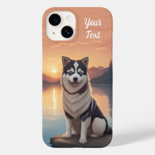Funda Para iPhone 14 De Case-Mate Husky siberiano junto al lago