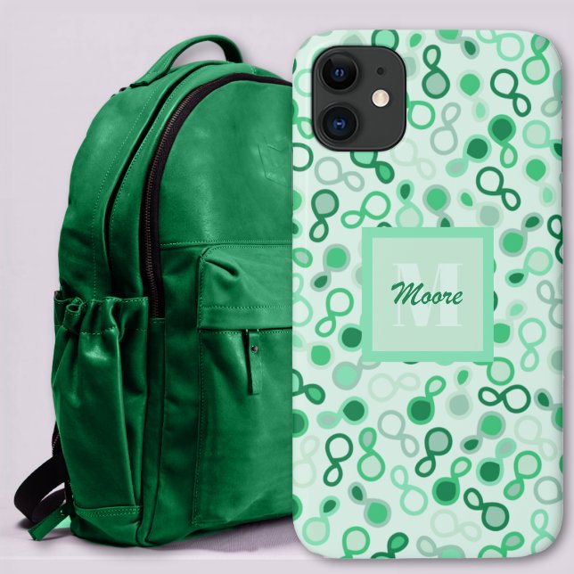 Funda De Case-Mate Para iPhone Hybrid Paisley - Estuche de teléfono verde hues Om (Hybrid Paisley – Green Hues Ombre Phone Case by Leapfroglisics Shop)