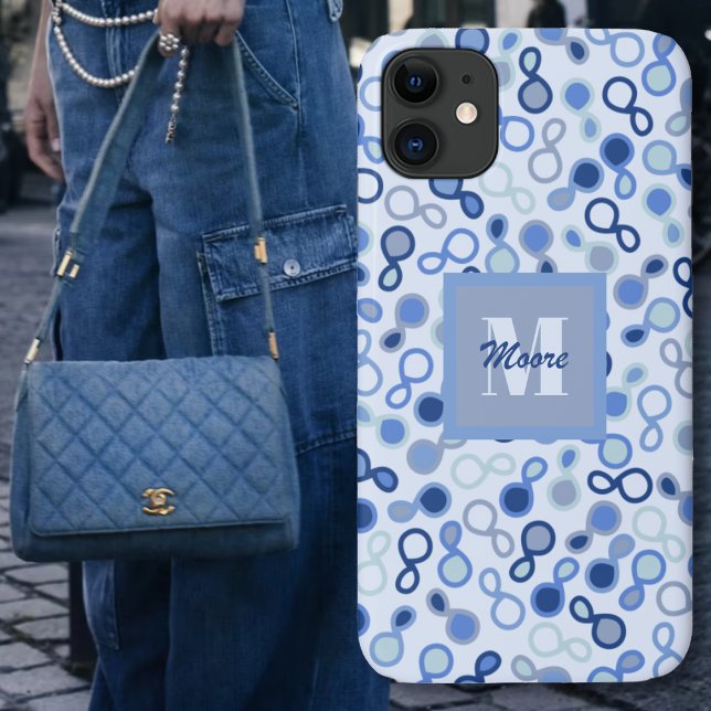 Funda De Case-Mate Para iPhone Hybrid Paisley - Estuche para teléfono azul Ombre (Hybrid Paisley – Blue Ombre Phone Case by Leapfroglisics)