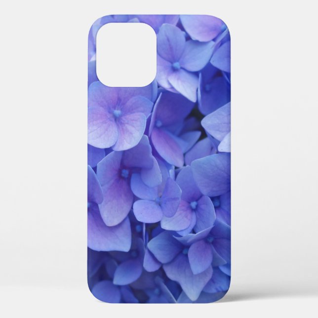 Funda De Case-Mate Para iPhone Hydrangea azul (Reverso )